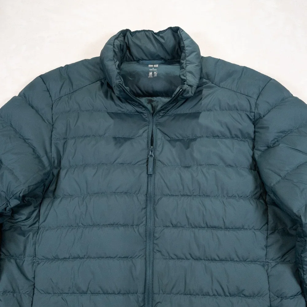 LOT 2 Uniqlo Ultra Light Down Filled Jacket Mens S Red Green Full Zip Puffer